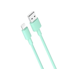 Synchronizační a nabíjecí kabel XO Lightning pro Apple iPhone / iPad - 1m - zelený