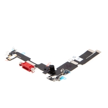 Napájecí a datový konektor s flex kabelem + mikrofony pro Apple iPhone 14 Plus - červený - kvalita A+