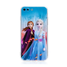 DISNEY kryt pre Apple iPhone Xr - Ľadové kráľovstvo - Anna a Elsa - gumový