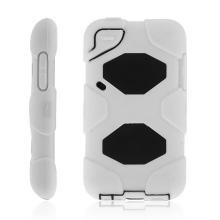 Ochranné plasto-silikonové pouzdro pro Apple iPod touch 4.gen. - bílo-černé