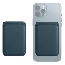 Pouzdro na platební karty s MagSafe uchycením pro Apple iPhone - umělá kůže - modré