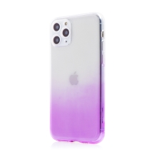 Kryt pro Apple iPhone 11 Pro - barevný přechod - gumový - průhledný / fialový