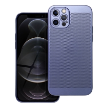 Kryt pro Apple iPhone 12 Pro - perforovaný / s otvory - plastový - ochrana fotoaparátu - modrý