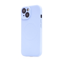 Kryt pro Apple iPhone 15 - podpora MagSafe - silikonový - levandulově  modrý