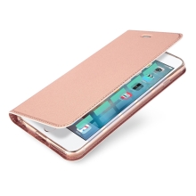 Pouzdro DUX DUCIS pro Apple iPhone 6 / 6S - stojánek + prostor pro platební kartu - Rose Gold růžové