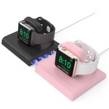 Stojánek pro Apple Watch AHASTYLE - pro nabíječku - magnetický - plastový - 2 kusy - černý / růžový
