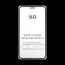 Tvrzené sklo (Tempered Glass) "5D" pro Apple iPhone 12 mini - 2,5D - černý rámeček - čiré - 0,3mm