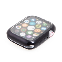 Kryt / puzdro pre Apple Watch Series 7 41 mm - gumové - priehľadné / čierne