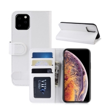 Pouzdro pro Apple iPhone 11 Pro Max - prostor pro platební karty - umělá kůže - bílé