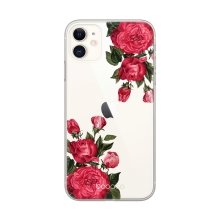 Kryt BABACO pro Apple iPhone 11 Pro Max - gumový - průhledný - růže