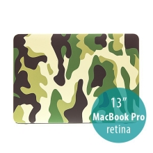 Plastový obal ENKAY pro Apple MacBook Pro 13 Retina - maskáč - zelený