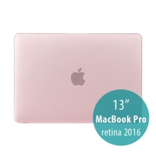 Obal / kryt pro MacBook Pro 13" 2016 - 2021 (A1706, A1708, A1989, A2159, A2251, A2289, A2338) - plastový - tmavě růžový