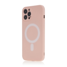 Kryt pro Apple iPhone 12 Pro Max - Magsafe - silikonový - růžový