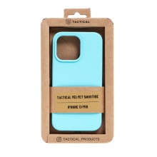 Kryt TACTICAL Velvet Smoothie pro Apple iPhone 13 Pro - příjemný na dotek - silikonový - azurově modrý