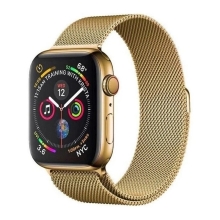 Řemínek pro Apple Watch 45mm / 44mm / 42mm - magnetický - nerezový - zlatý