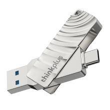 64GB LENOVO 2v1 Flash disk pre Apple iPhone / iPad / MacBook - USB-C / USB-A - Kov - Strieborný