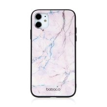 Kryt BABACO pro Apple iPhone 11 - skleněný - růžový mramor