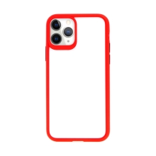 Kryt USAMS Janz pro Apple iPhone 11 Pro Max - plastový / gumový - průhledný / červený