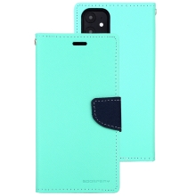 MERCURY Fancy Diary puzdro pre Apple iPhone 11 - umelá koža - mätovo zelené