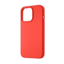 Kryt TACTICAL Velvet Smoothie pro Apple iPhone 14 Pro - příjemný na dotek - silikonový - chilli červený