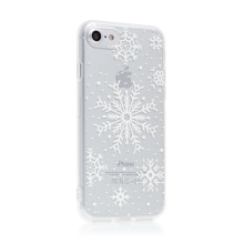 Kryt FORCELL Winter pro Apple iPhone 7 / 8 / SE (2020) - gumový - sněhové vločky