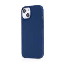 Kryt pro Apple iPhone 14 - silikonový - podpora MagSafe - tmavě modrý