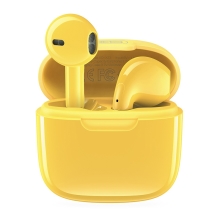 Sluchátka XO X23 TWS - Bluetooth bezdrátová - USB-C - pecky - žlutá