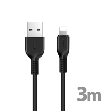 Synchronizační a nabíjecí kabel HOCO - konektor Lightning pro Apple iPhone / iPad / iPod - čený - 3m