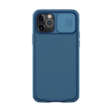 Kryt NILLKIN CamShield pro Apple iPhone 12 / 12 Pro - MagSafe magnety + krytka kamery - tmavě modrý