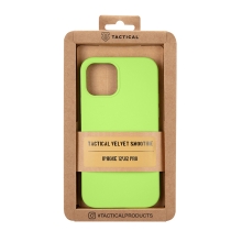 Kryt TACTICAL Velvet Smoothie pro Apple iPhone 12 / 12 Pro - příjemný na dotek - silikonový - avokádově zelený