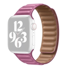 Remienok pre Apple Watch Ultra 49 mm / 45 mm / 44 mm / 42 mm - magnetický - kožený - ružový