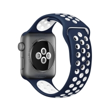 Remienok pre Apple Watch Ultra 49 mm / 45 mm / 44 mm / 42 mm - silikónový - modrý / biely - (M/L)