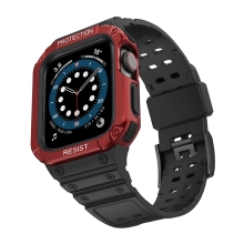 Kryt / pouzdro pro Apple Watch 40mm / 41mm - celotělové + řemínek - odolný - černý / červený