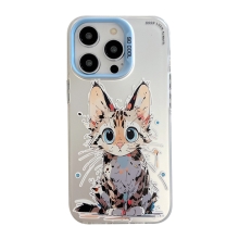 Kryt pre Apple iPhone 15 Pro - zvýšený okraj fotoaparátu - plast/guma - graffiti - mačka