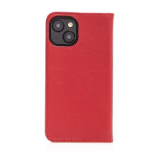 Puzdro pre Apple iPhone 15 - slot na kreditnú kartu - kožené - červené
