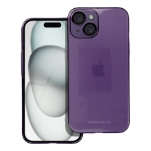 Kryt ROAR Pure Simple pro Apple iPhone 15 - integrovaná sklíčka na čočky - plastový - fialový