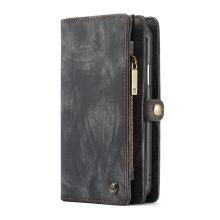 CASEME puzdro pre Apple iPhone Xr - peňaženka + kryt - priehradka na dokumenty - čierne