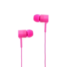 Sluchátka SWISSTEN pro Apple zařízení - špunty - ovládání + mikrofon - plast - růžová