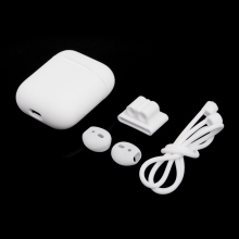 Sada 4v1 pro Apple Airpods - silikonová - bílá