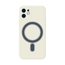 Kryt pre Apple iPhone 12 - Magsafe - silikónový - biely