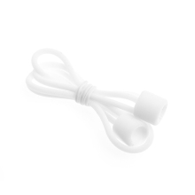 Šňůrka / úchyt pro Apple AirPods - svítící ve tmě - silikonová - bílá