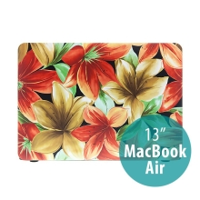 Obal / kryt pro MacBook Air 13 (A1369,A1466) - plastový - barevné květy lilie