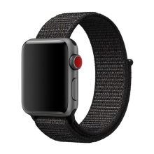 Řemínek pro Apple Watch 45mm / 44mm / 42mm - nylonový - barevná vlákna - černý