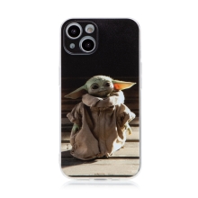 Kryt STAR WARS pre Apple iPhone 13 - Mandalorian / Baby Yoda - gumový - čierny