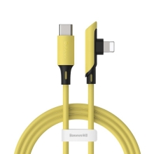 Synchronizační a nabíjecí kabel BASEUS - Lightning pro Apple zařízení - USB-C - lomený - 1,2m - žlutý