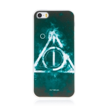 Kryt Harry Potter pre Apple iPhone 5 / 5S / SE - gumový - Relikvia smrti - čierny