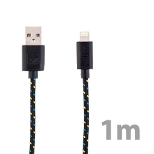 Synchronizační a nabíjecí kabel Lightning pro Apple iPhone / iPad / iPod - tkanička - černý - 1m
