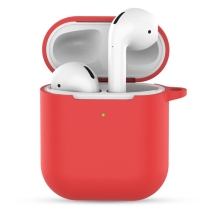 Puzdro/kryt pre Apple AirPods 2019 s bezdrôtovým puzdrom - Silikónové - Červené
