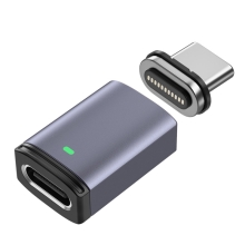 Datová a nabíjecí přepojka / adaptér USB-C - pro Apple iPhone / MacBook - magnetická - přímá - šedá