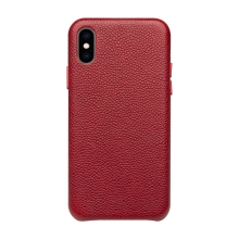 Kryt QIALINO pro Apple iPhone Xs Max - pravá kůže - červený